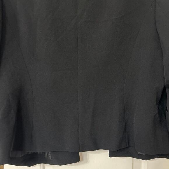 KASPER NWT Open Front Fly Away 3/4 Sleeve Black Suit Jacket Size 18 - Picture 8 of 14